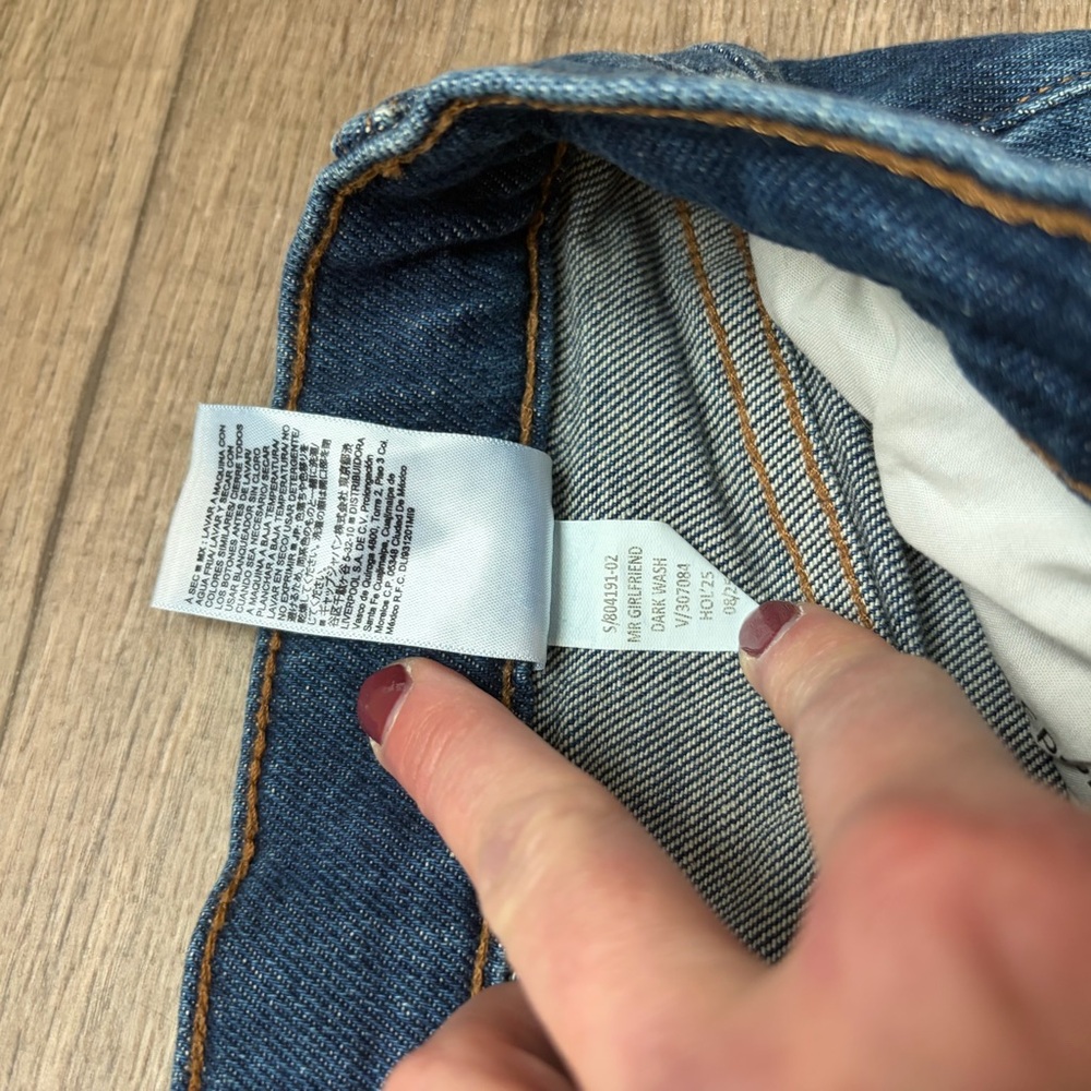 Banana Republic Girlfriend Mid Rise Jeans-  Dark Wash - Picture 6 of 8